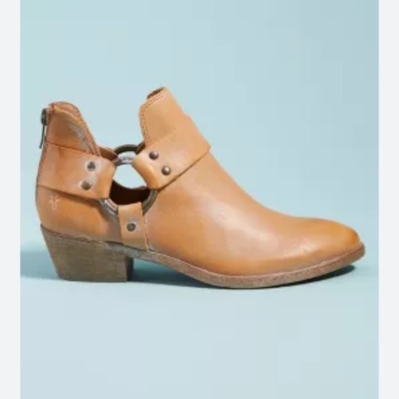 FRYE / Ray Harness Leather Booties Size 6 - Picture 1 of 10